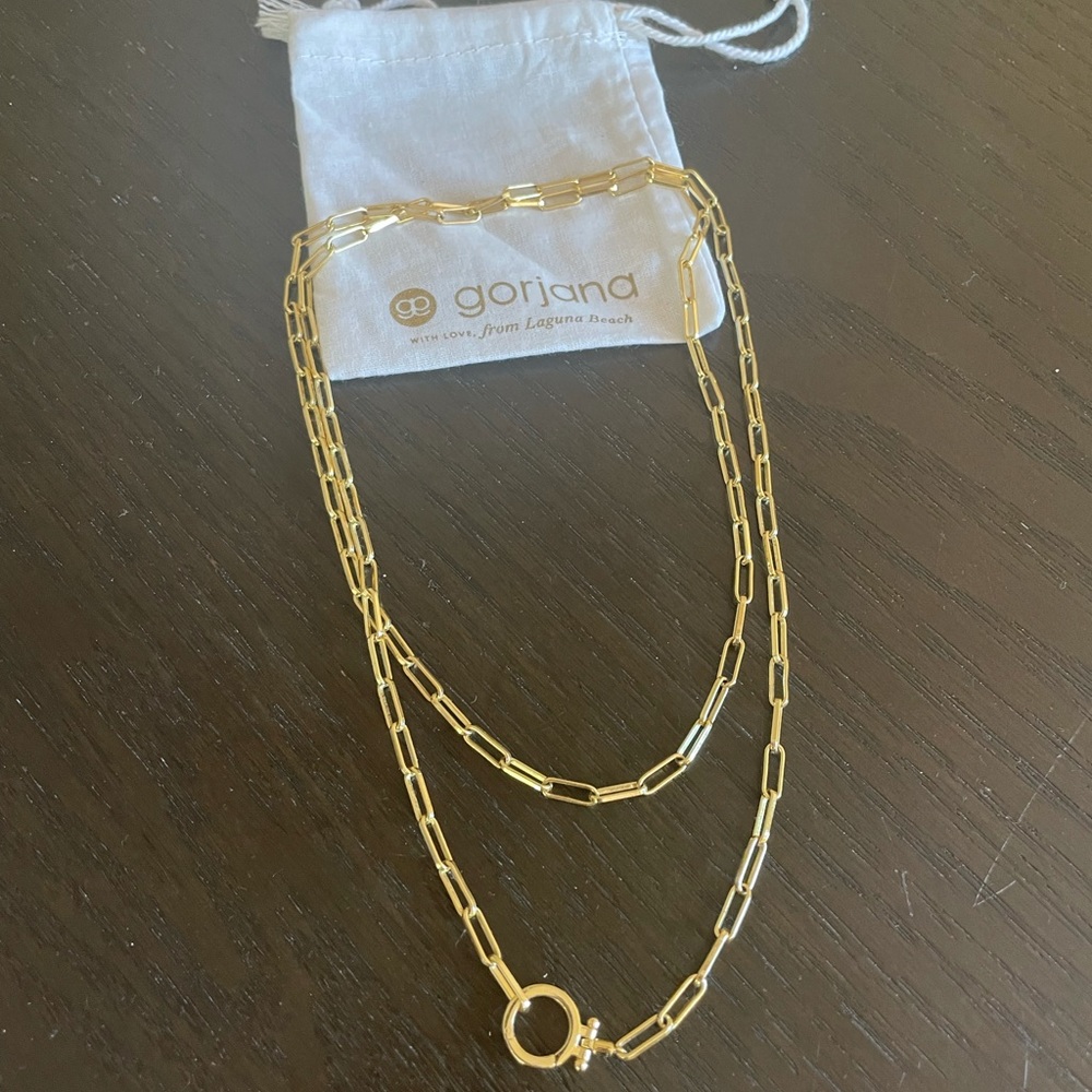 Gorjana parker wrap double chain necklace